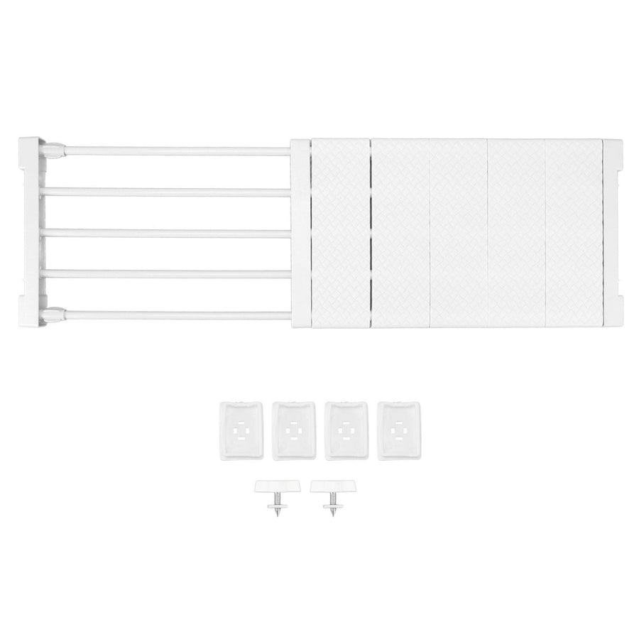 Tension Shelf Adjustable Closet Divider 24cm Width Storage Rack for Cabinet Wardrobe 50 ~ 80cm / 19.69 ~ 31.5in