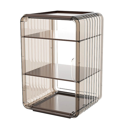 Acrylic Water Bottle Organizer Sturdy Dustproof Easy To Clean Water Bottle Storage Holder for Cabinet Desktop Large 3 Layer Brown