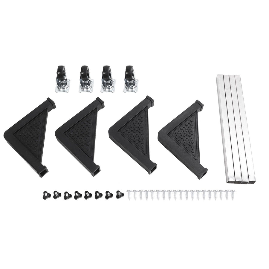Adjustable Refrigerator Stand with 4 Locking Wheels Reduce Noise Furniture Dolly Mobile Roller for Dryer Washing Machine