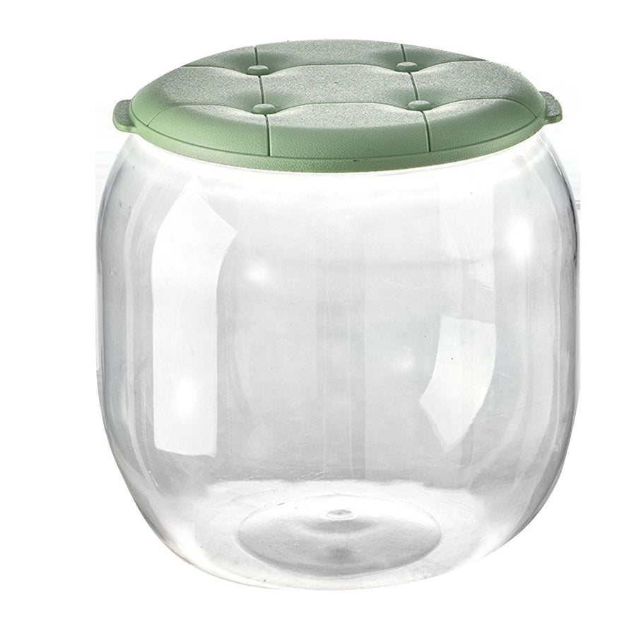 Toy Storage Stool Multipurpose Innovative Round Shape Transparent Storage Stool for Home Living Room Entryway Green