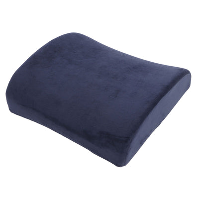 Lumbar Support Pillow Pure Color Plush Ergonomic Design Memory Foam Back Support Cushion for Home Car Office