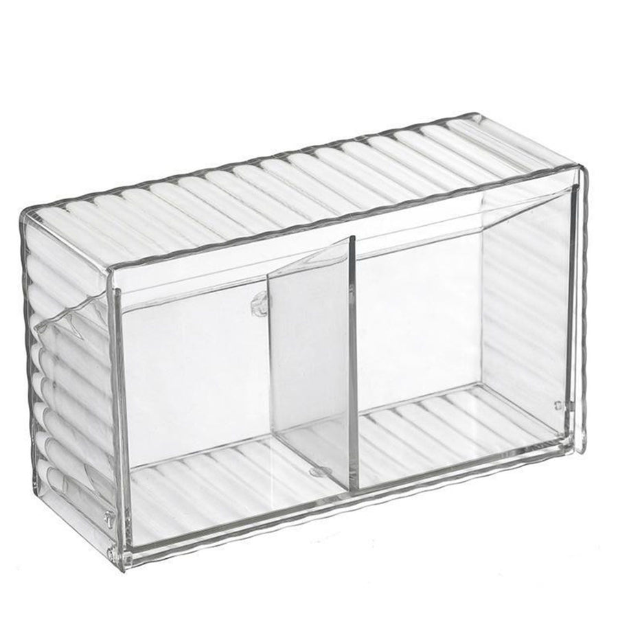 Cosmetics Wall Mounted Storage Box Non Punching Plastic 2 Compartment Holder Bathroom Supplies
