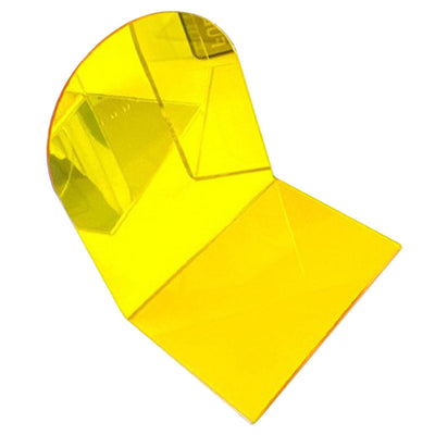 1 Pair of Bookends Thicken Non Slip Transparent Acrylic Desk Decorative Heavy Book End for Student Office L Shaped Yellow