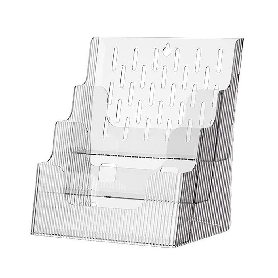 Multifunctional Book Organizer Desk File Organizer Multiple Layers File Folder Holder for Office Study Dormitory Transparent