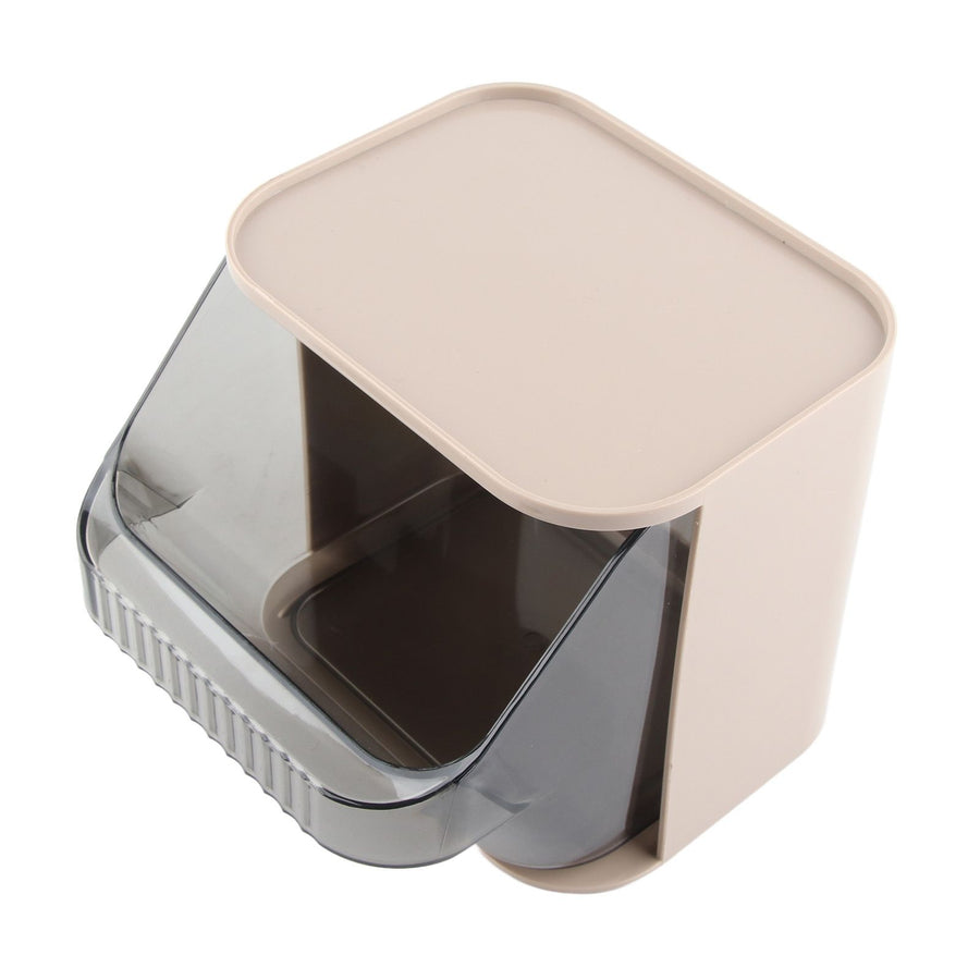 Tea Bag Storage Rack Multifunctional Desktop Office Desk Capsule Coffee Standing Box Plastic Acrylic Gray