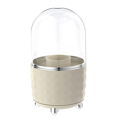 Rotating Pen Holder Desktop Makeup Brush Storage Organizer Plastic Home Decoration for Cosmetics Pencil White