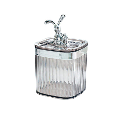 Toothpick Holder Large Capacity Fashion Look Toothpick Container Storage Box Jar for Home Restaurant Smoky Gray