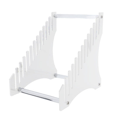 Record Storage Holder 12 Slots Acrylic Vinyl Record Organizer Easy Assembly Access Record Stand for Music Collection Album Transparent