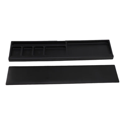 Keyboard Wrist Rest Pad Ergonomic Soft Prevent Slip Keyboard Wrist Support with Partition Storage Case for Office Black