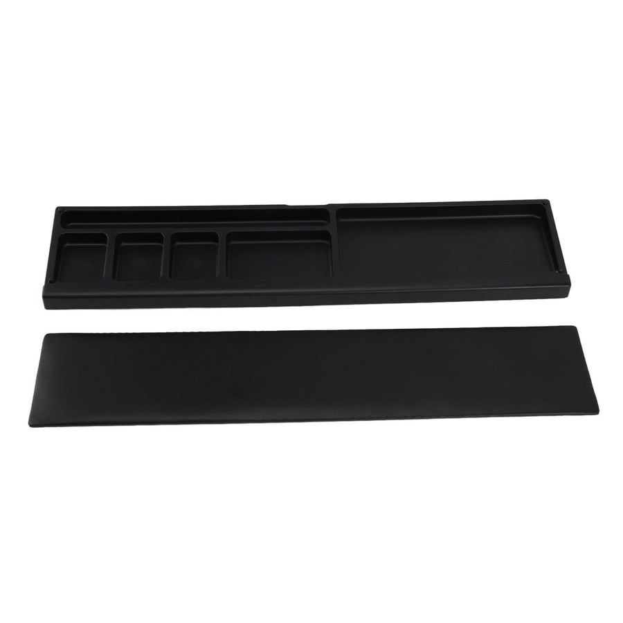 Keyboard Wrist Rest Pad Ergonomic Soft Prevent Slip Keyboard Wrist Support with Partition Storage Case for Office Black