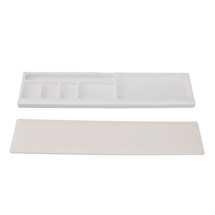 Keyboard Wrist Rest Pad Ergonomic Soft Prevent Slip Keyboard Wrist Support with Partition Storage Case for Office White