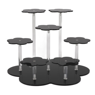 Acrylic Display Stand Figures Perfume Organizers Storage Risers Cupcake Dessert Conutertop Desktop Decoration Organizer Black