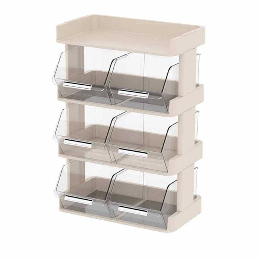 Tea Bag Organizer Office Bar Desktop Tea Bag Coffee Capsule Storage Rack Multilayer Countertop Organizer Cream White 4 Layer 30x17x42.5cm