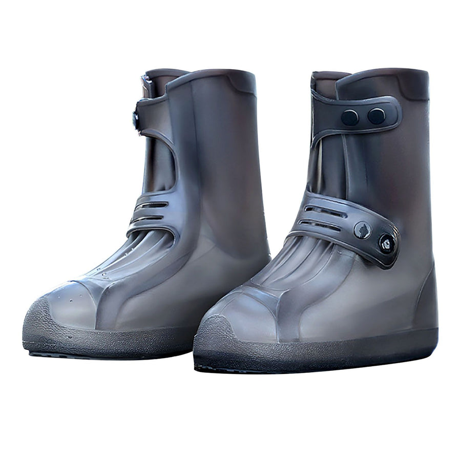 Waterproof Rain Boots Cover Silicone Comfortable Prevent Slip Thickened Outdoor Rain Shoe Covers for Men Women Fishing Hunting Tawny, Middle Tube Size 40‑42