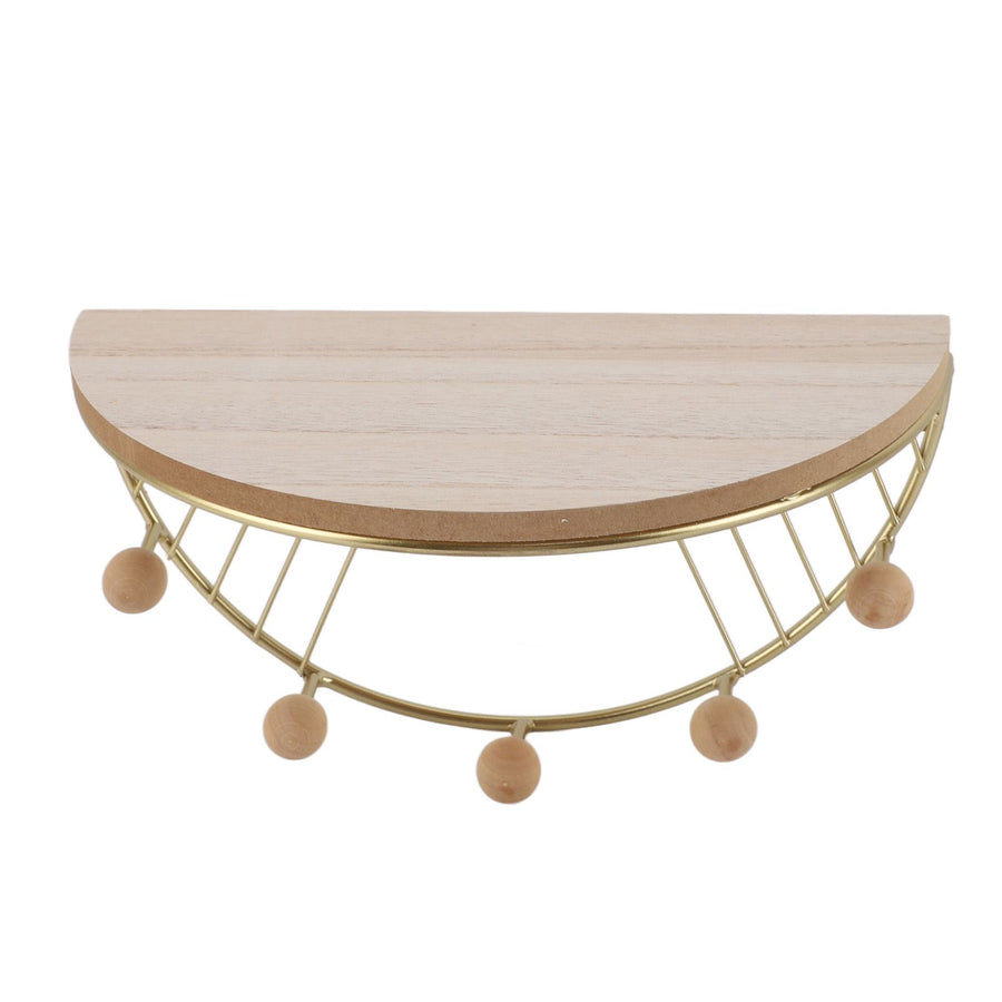 Modern Wall Shelves Fan Shaped Textured Exquisite Floating Shelves for Living Rooms Bedrooms Study Rooms Gold
