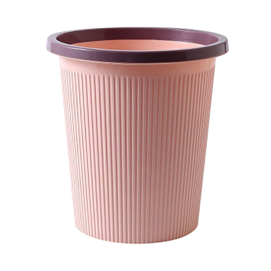 Trash Bin Plastic Exquisite Modern Garbage Container Can for Bathroom Kitchen Living Room Large Pink