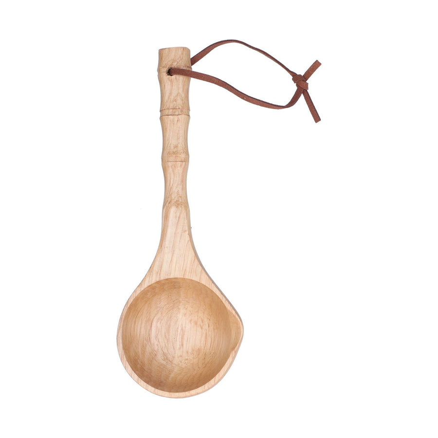 Wooden Spoon Long Handle Durable Soup Porridge Scoop Tableware Kitchen Cooking ToolLight Color