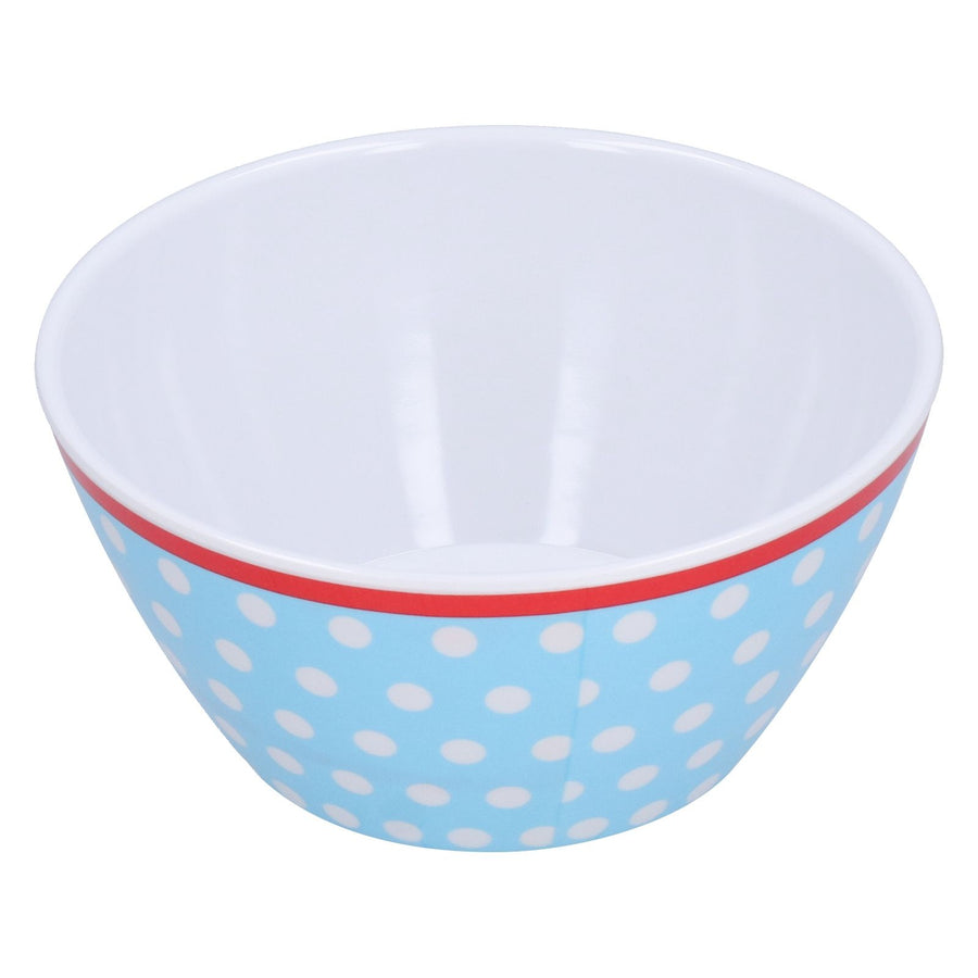 500ml Salad Bowl Thickened Snack Dessert Cake Fruit Bowl for Baking Table DecorationLight Blue Dot