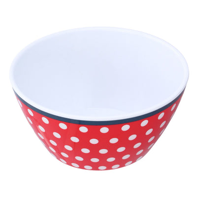 500ml Salad Bowl Thickened Snack Dessert Cake Fruit Bowl for Baking Table DecorationRed Dot