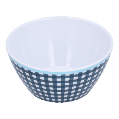 500ml Salad Bowl Thickened Snack Dessert Cake Fruit Bowl for Baking Table DecorationDark Blue Grid