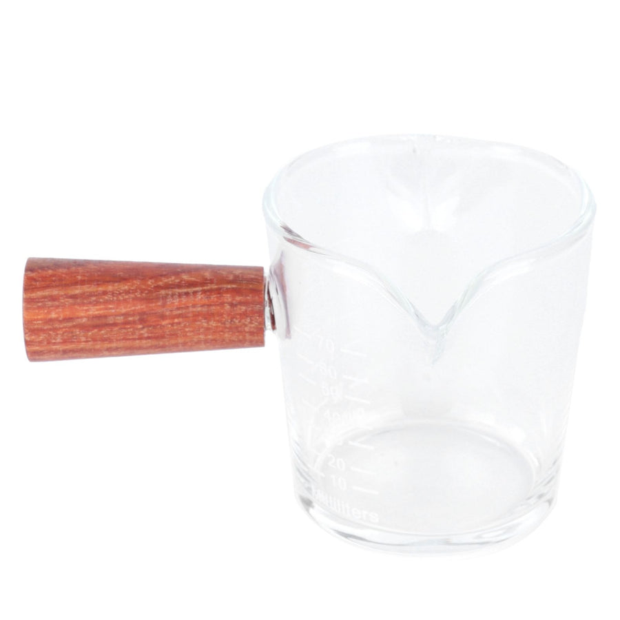 Double Mouth Glass Mug with Wooden Handle Heat‑Resistant Cup Kitchen Gadgets for Home