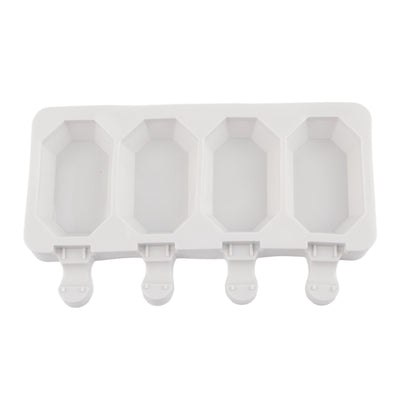 Multi Grid Silicone Ice Bar Mold Heat Resistant Ice Cream Making Mold Kitchen DIY Tool(4Grid Octagonal )