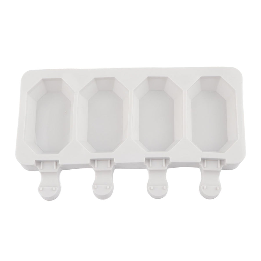 Multi Grid Silicone Ice Bar Mold Heat Resistant Ice Cream Making Mold Kitchen DIY Tool(4Grid Octagonal )