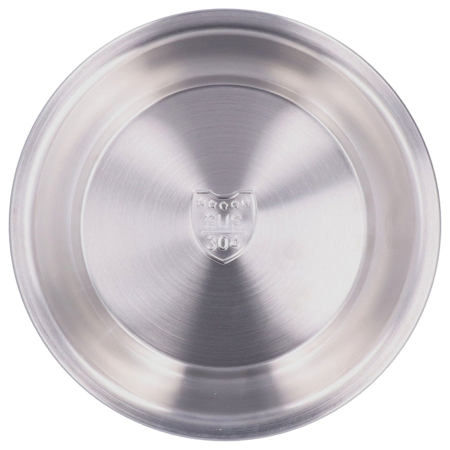 Stainless Steel Plate 304 Food Grade Material Stainless Steel Rounded Deepen Dish for Eating22cm/8.7in