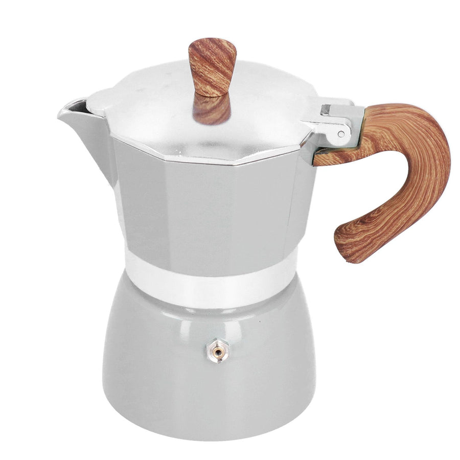 150ML Practical Aluminum Coffee Maker Octagonal Moka Coffee Pot for Home Office Kitchen ApplianceSilver