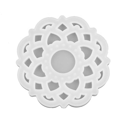 DIY Crystal Epoxy Resin Mold Innovative Shaped Mirror Silicone Candle Holder Mold for BakeryLotus Mold 60‑734