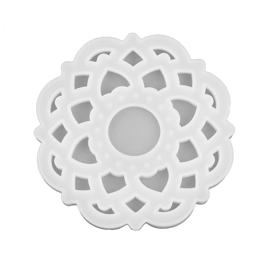 DIY Crystal Epoxy Resin Mold Innovative Shaped Mirror Silicone Candle Holder Mold for BakeryLotus Mold 60‑734