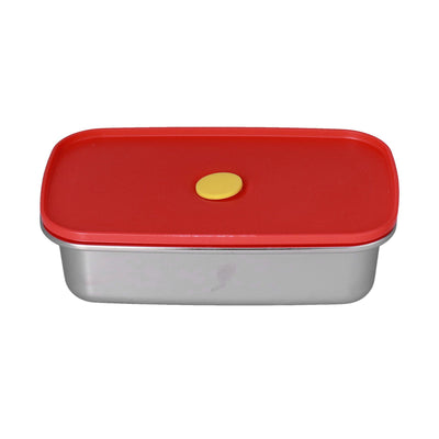Lunch Box Red Non Pollution Good Sealing Lightweight Easily Clean Bento Box for Workers600ml