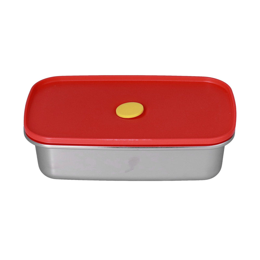 Lunch Box Red Non Pollution Good Sealing Lightweight Easily Clean Bento Box for Workers600ml