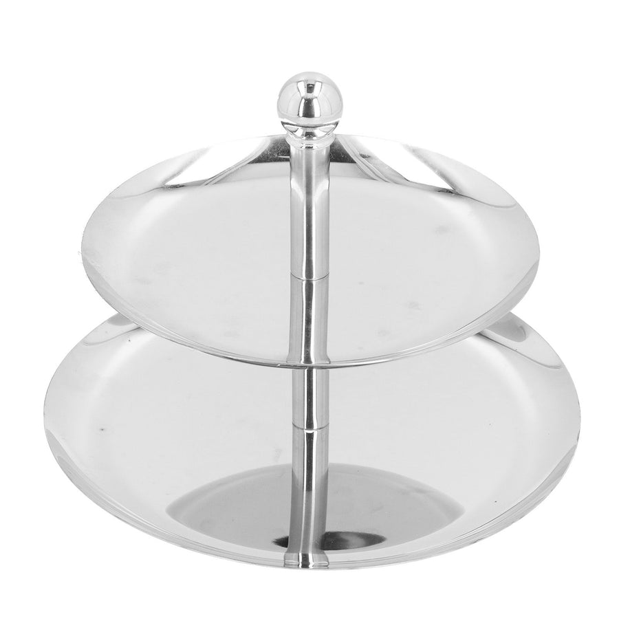 Fruit Tray Stainless Steel 2 Layers Multifunctional Durable Self Service Cupcake Stand for Home Hotel