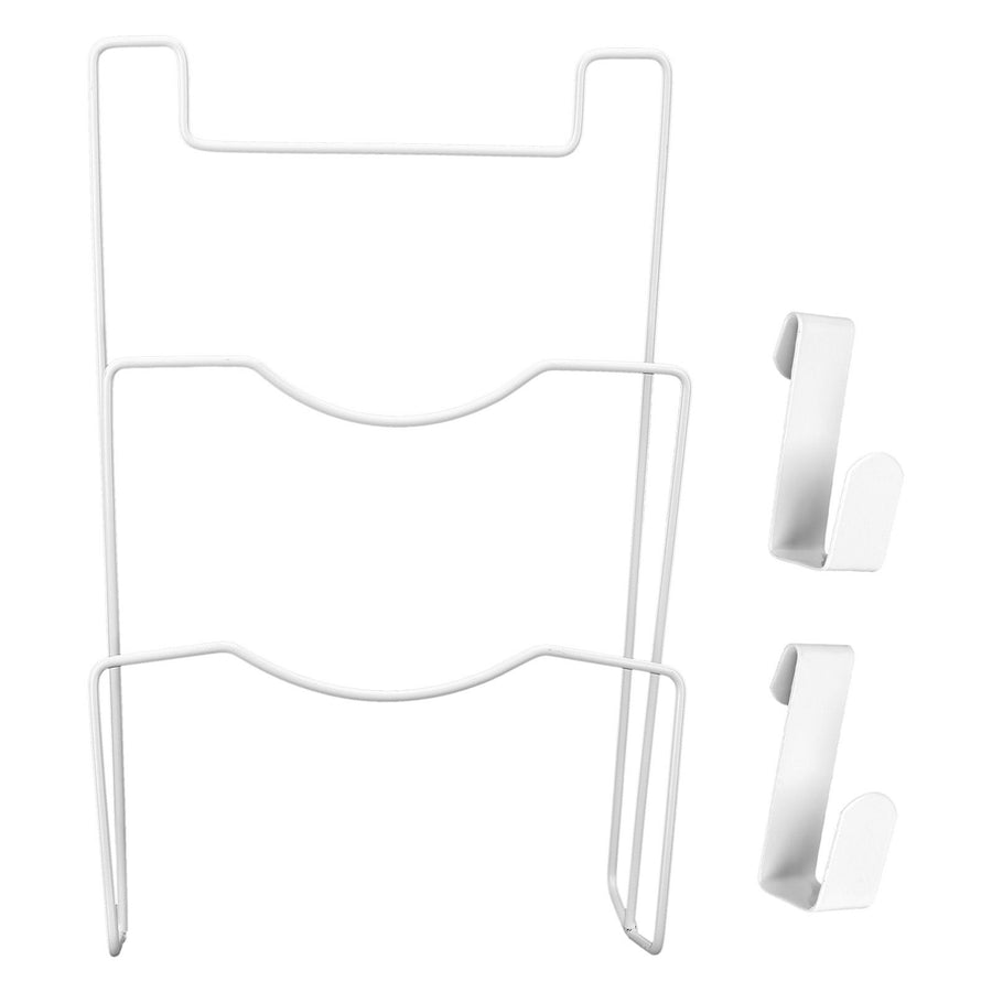 Wrought Iron Cabinet Door Mount Pot Lid Organizer Cutting Board Holder Kitchen Cookware Storage