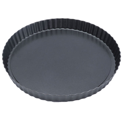 9in Bakeware Carbon Steel Baking Pan with Movable Chassis and Wavy Edge Nonstick Black for Family Baking9in Movable Chassis Pie Pan