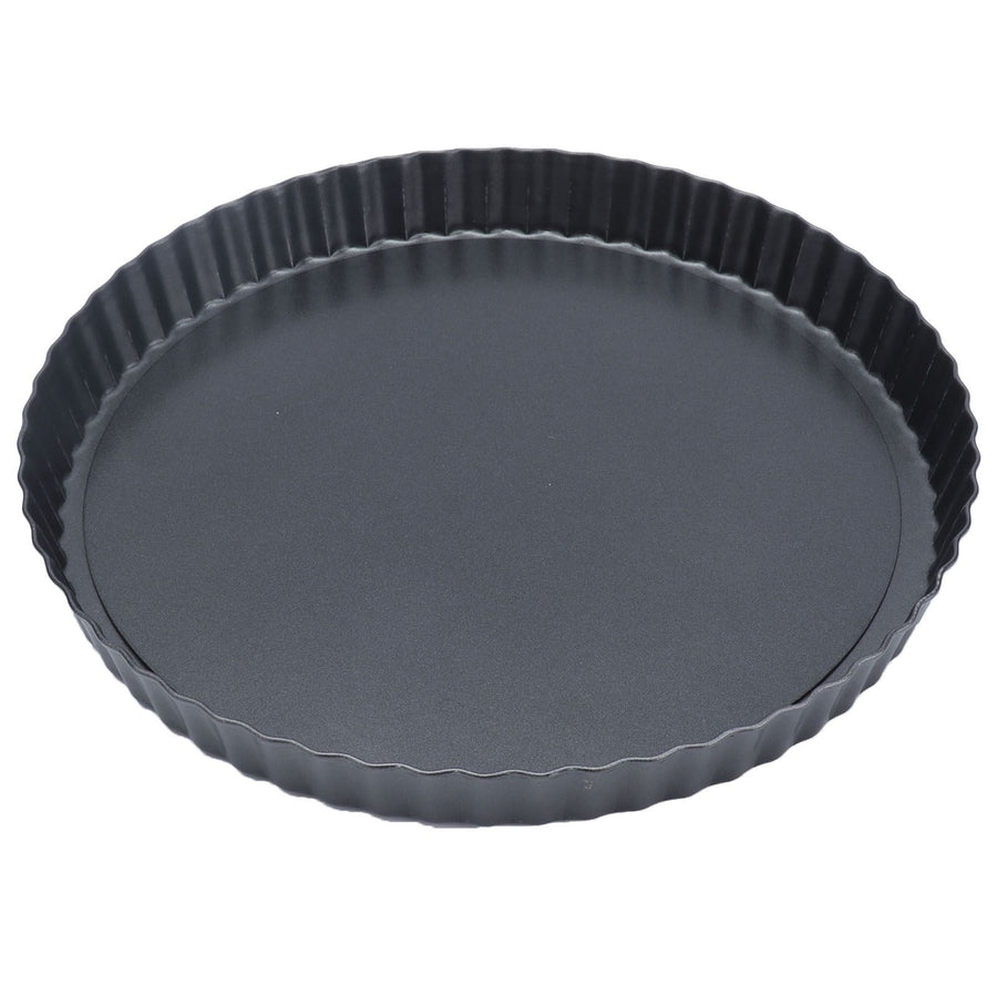 9in Bakeware Carbon Steel Baking Pan with Movable Chassis and Wavy Edge Nonstick Black for Family Baking9in Movable Chassis Pie Pan