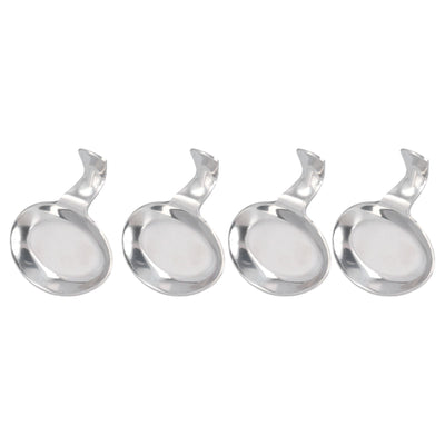 4Pcs Spoon Holder Stainless Steel 2 Purpose Compact Durable Chopsticks Rest Holder for Home Restaurants