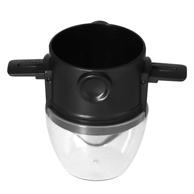304 Stainless Steel Coffee Filter with Transparent Plastic PP Cup Portable Coffee Dripper for Outdoor