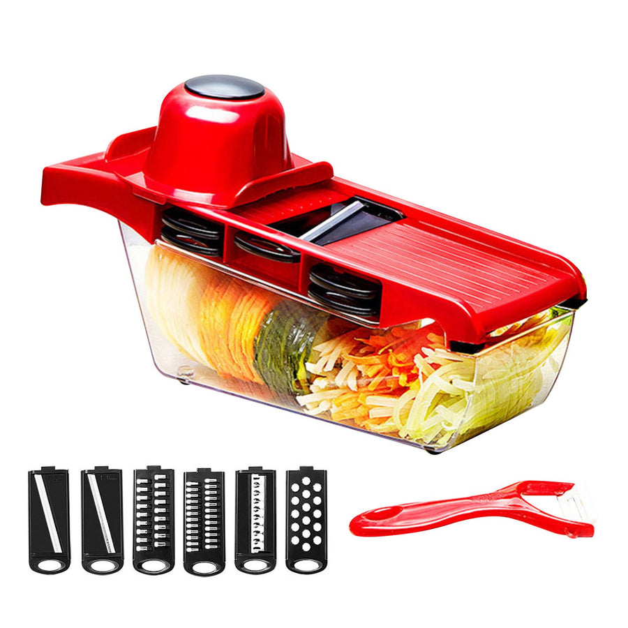 6 in 1 Vegetable Slicers Kitchen Multifunctional Food Potato Veggie Chopper Dicer Cutter with Peeler