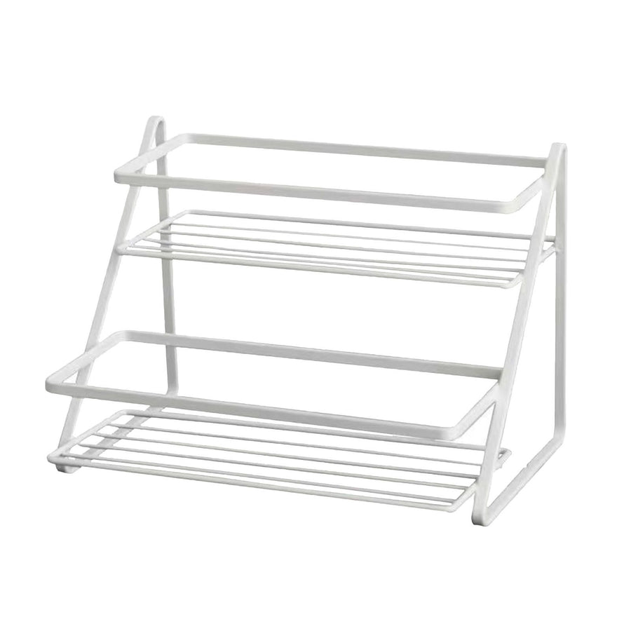 Kitchen Countertop Storage Rack Space Saving Multifunctional 2 Tiers Spice Toiletries Makeup Counter Standing Shelf White