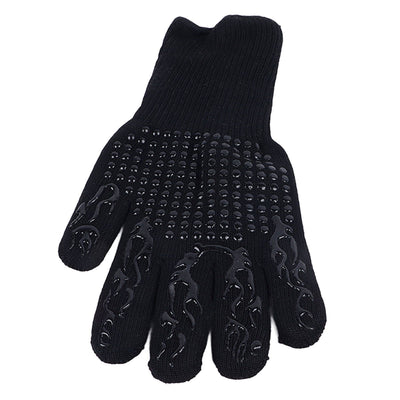 Heat Resistant Cooking Gloves Non Slip Reversible Use Polyester Cotton Lining Oven Glove for Grilling Barbecue Cooking