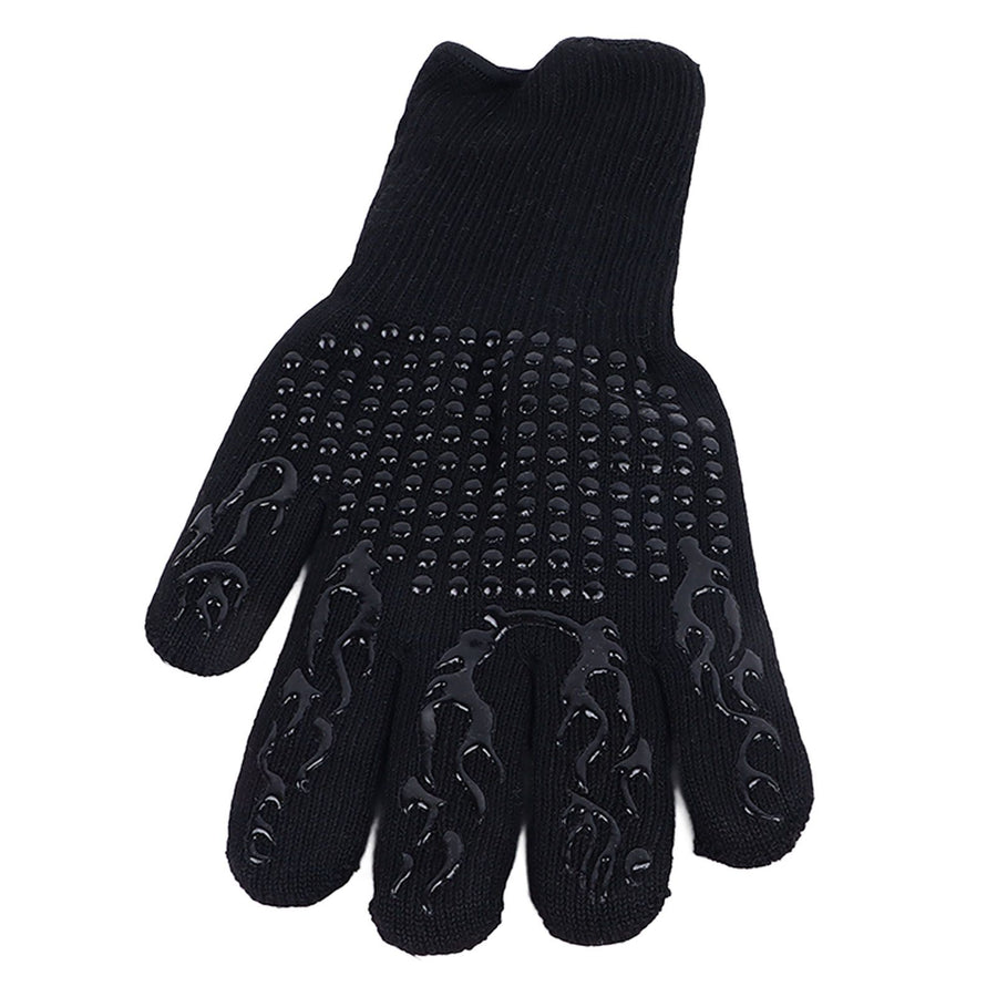 Heat Resistant Cooking Gloves Non Slip Reversible Use Polyester Cotton Lining Oven Glove for Grilling Barbecue Cooking