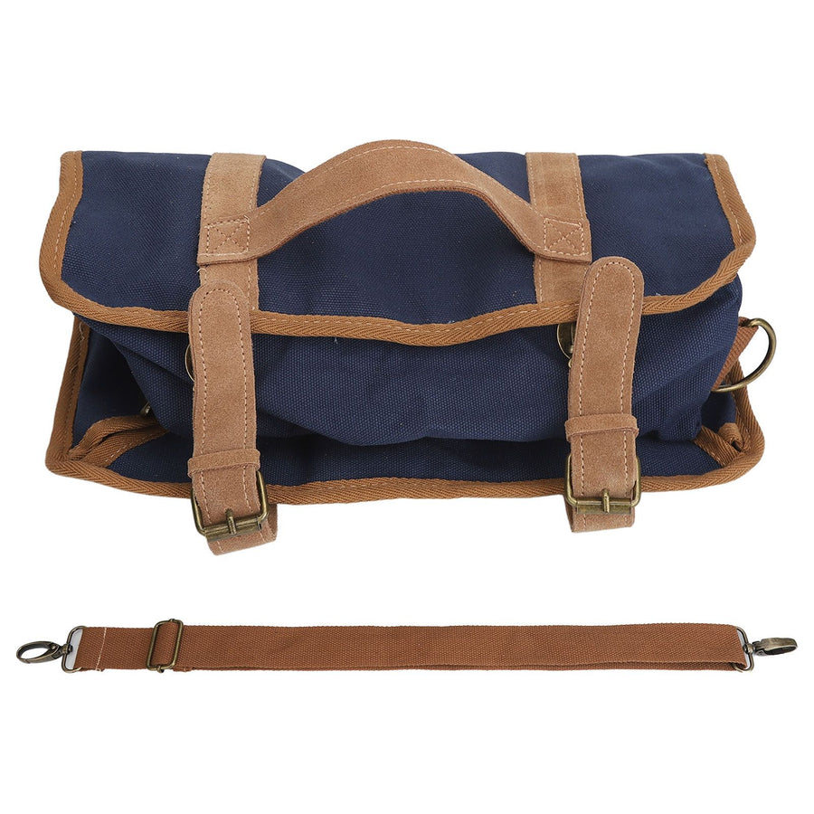 Bartending Tool Bag Portable Large Capacity Stylish Adjustable Shoulder Strap Bartender Kit Bag for Camping Parties Blue