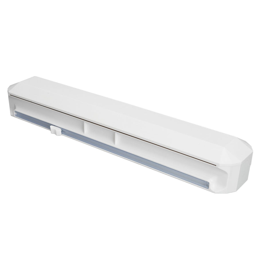 Plastic Wrap Dispenser with Slide Cutter Smooth Cutting Adjustable Reusable Cling Film Dispenser for Tin Foil M 38.5x7.5cm