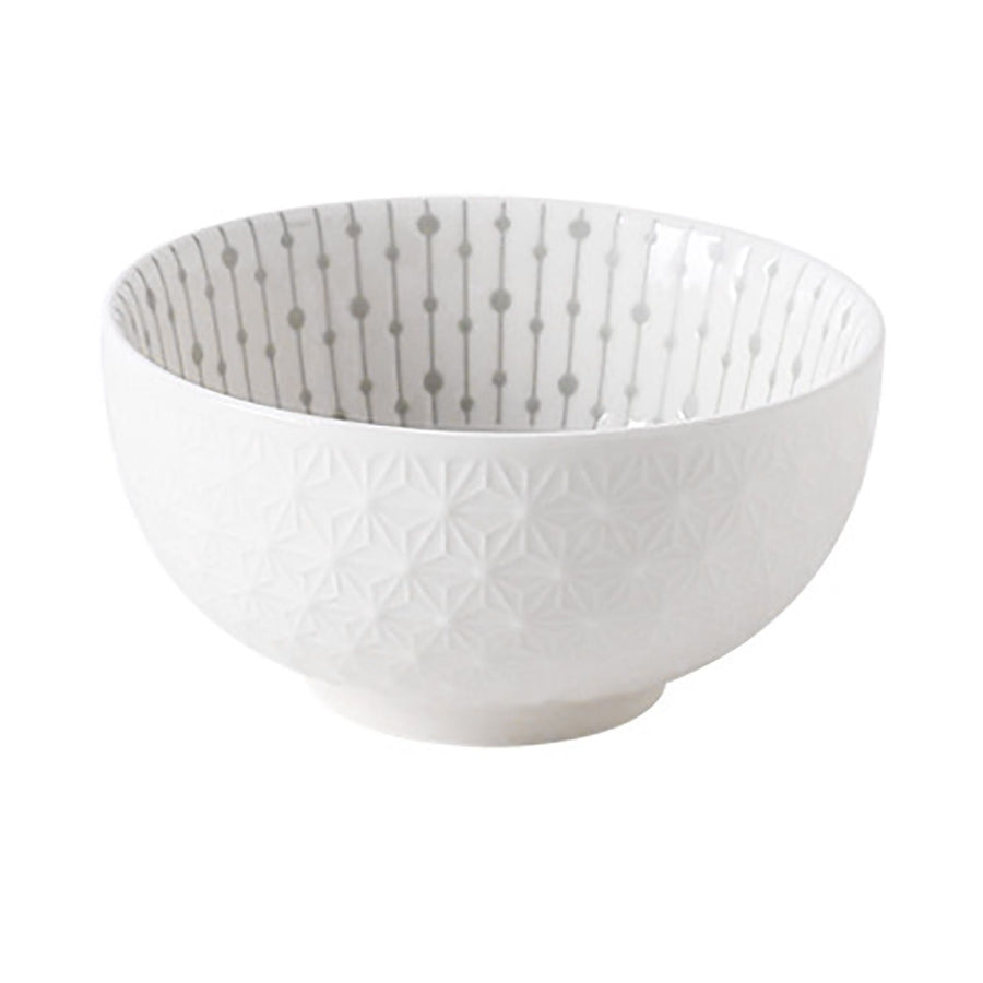 Soup Bowl 4.5in Small Bowl Ceramic Embossment Underglaze Color Minimalist Easy Clean Serving Bowl for Kitchen Home