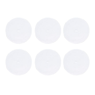 6PCS Round Placemat Woven White Table Mat Heat Insulation Easy to Clean Versatile Dining Accessory for Home Kitchen Decor