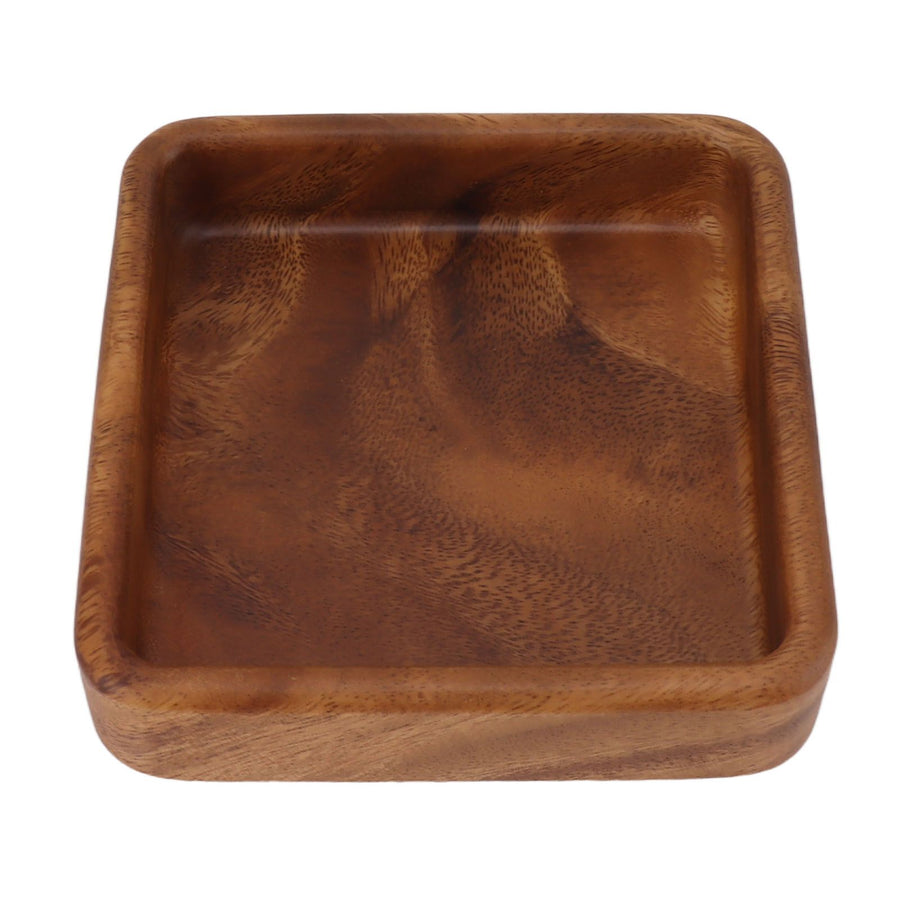 Walnut Fruit Plate Smooth Textured Elegant Wood Serving Tray for Snack Fruit Nut Kitchen Utensils Square 15x15cm