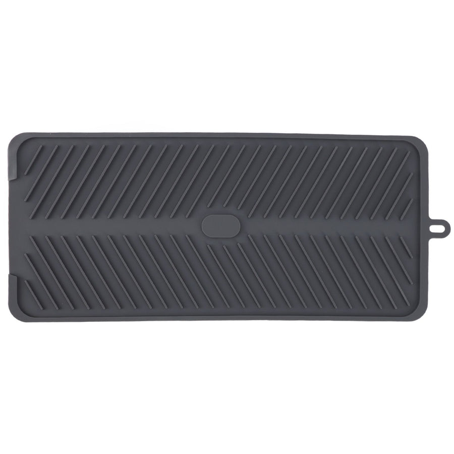 Silicone Drainage Pad Multipurpose Waterproof Collapsible Heat Resistance Thicken Silicone Dish Drying Mat for Kitchen Bar