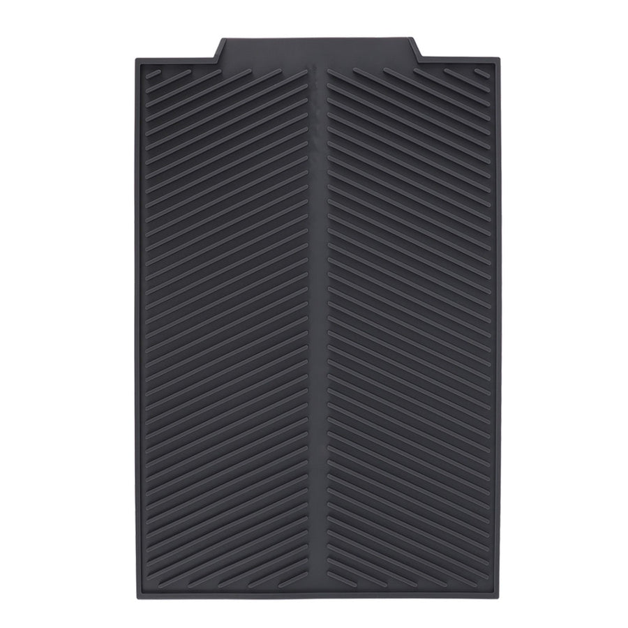 Silicone Dish Drying Mat Anti Slip Shock Proof Easy To Clean Kitchen Counter Drying Mat for Dish Bowl Fork S 39x25cm